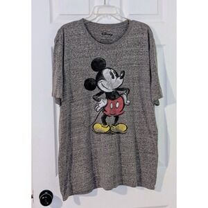 Disney Mickey‎ Mouse Graphic T Shirt Gray Mens Adult Size 2XL